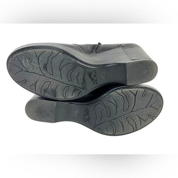 DANSKO Florence Chelsea Black Leather Wedge Ankle Bootie 40 U.S. size 9 Nice Y2k - Picture 10 of 11